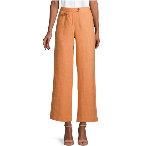525 America Orange Linen Pants - Picture 1 of 8